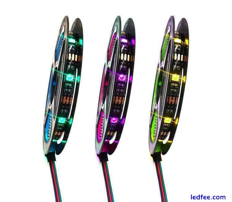 LED Strip Lights 1- 5m RGB 5050 Colour Changing Tape Cabinet Kitchen TV Lighting 6 