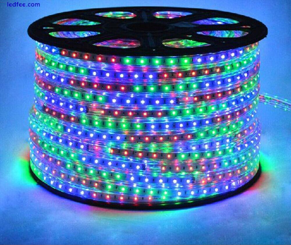 LED Strip 220V 240V 5050 SMD IP67 Waterproof Lights Rope White Blue RGB UK plug 7 