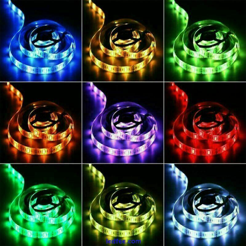 5050 RGB 5M - 20M LED STRIP LIGHTS COLOUR CHANGING UNDER CABINET LIGHTING 2 