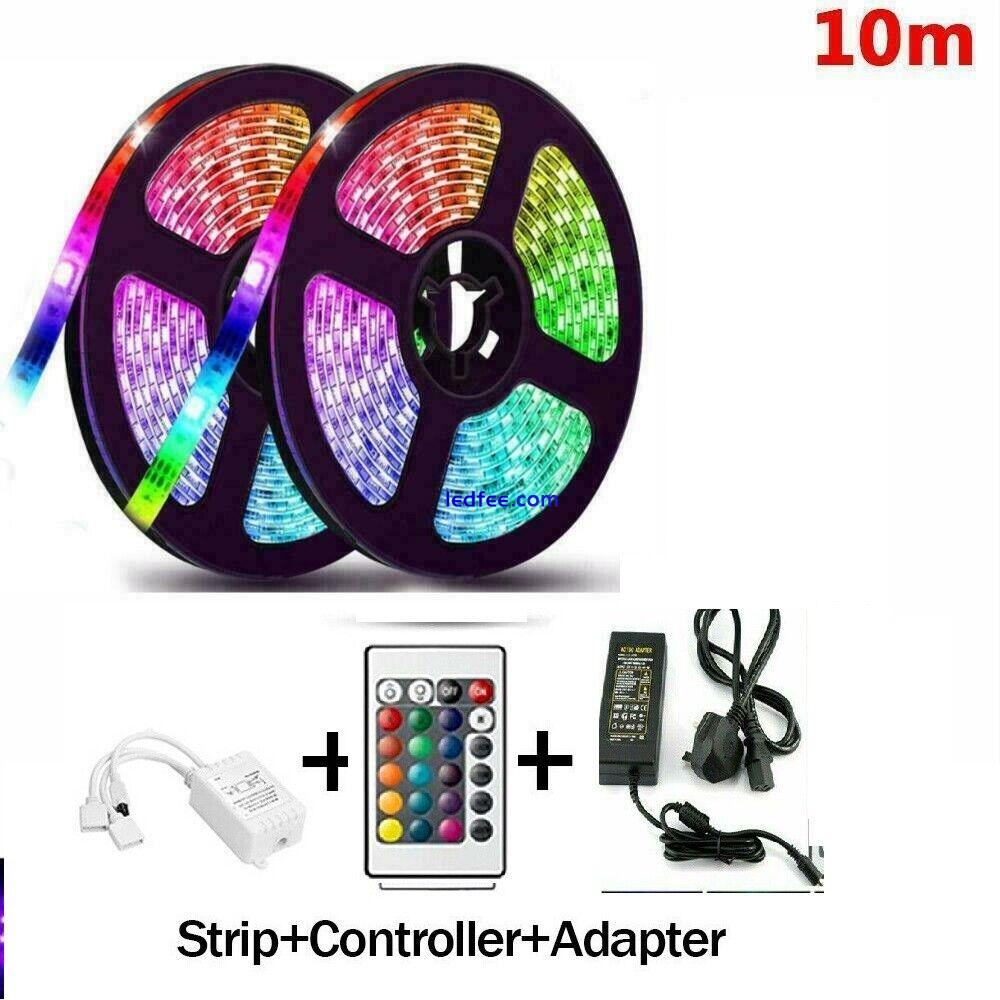 5050 RGB 5M - 20M LED STRIP LIGHTS COLOUR CHANGING UNDER CABINET LIGHTING 7 