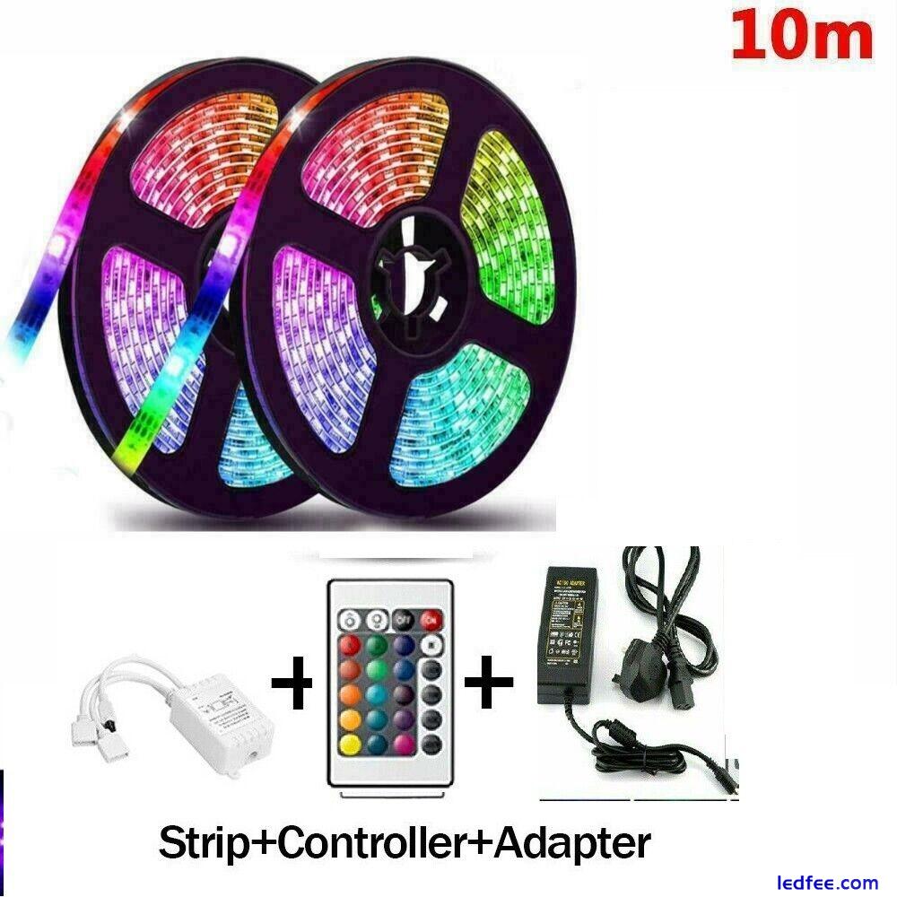 5050 RGB 5M - 20M LED STRIP LIGHTS COLOUR CHANGING UNDER CABINET LIGHTING 8 