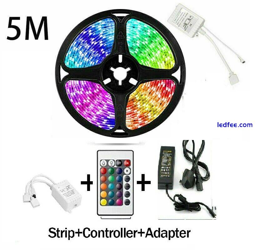 5050 RGB 5M - 20M LED STRIP LIGHTS COLOUR CHANGING UNDER CABINET LIGHTING 6 