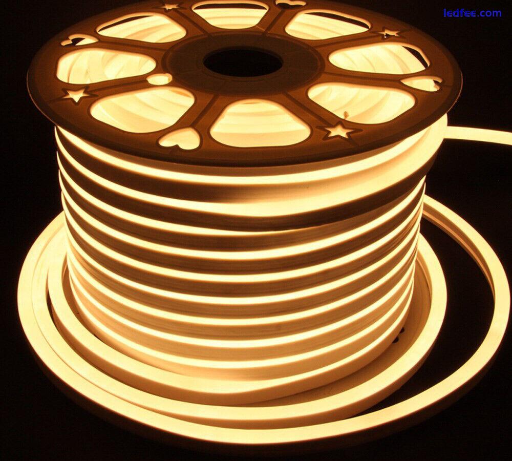 RGB LED Neon Flex Rope Strip Light IP67 Waterproof 220V 240V Outdoor Lighting UK 3 