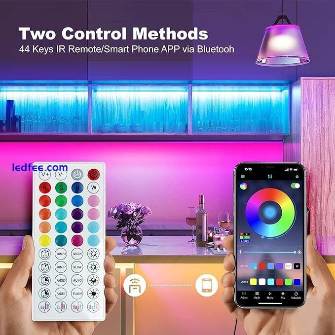 LED Strip Lights 1- 5m RGB 5050 Colour Changing Tape Cabinet Kitchen TV Lighting 0 