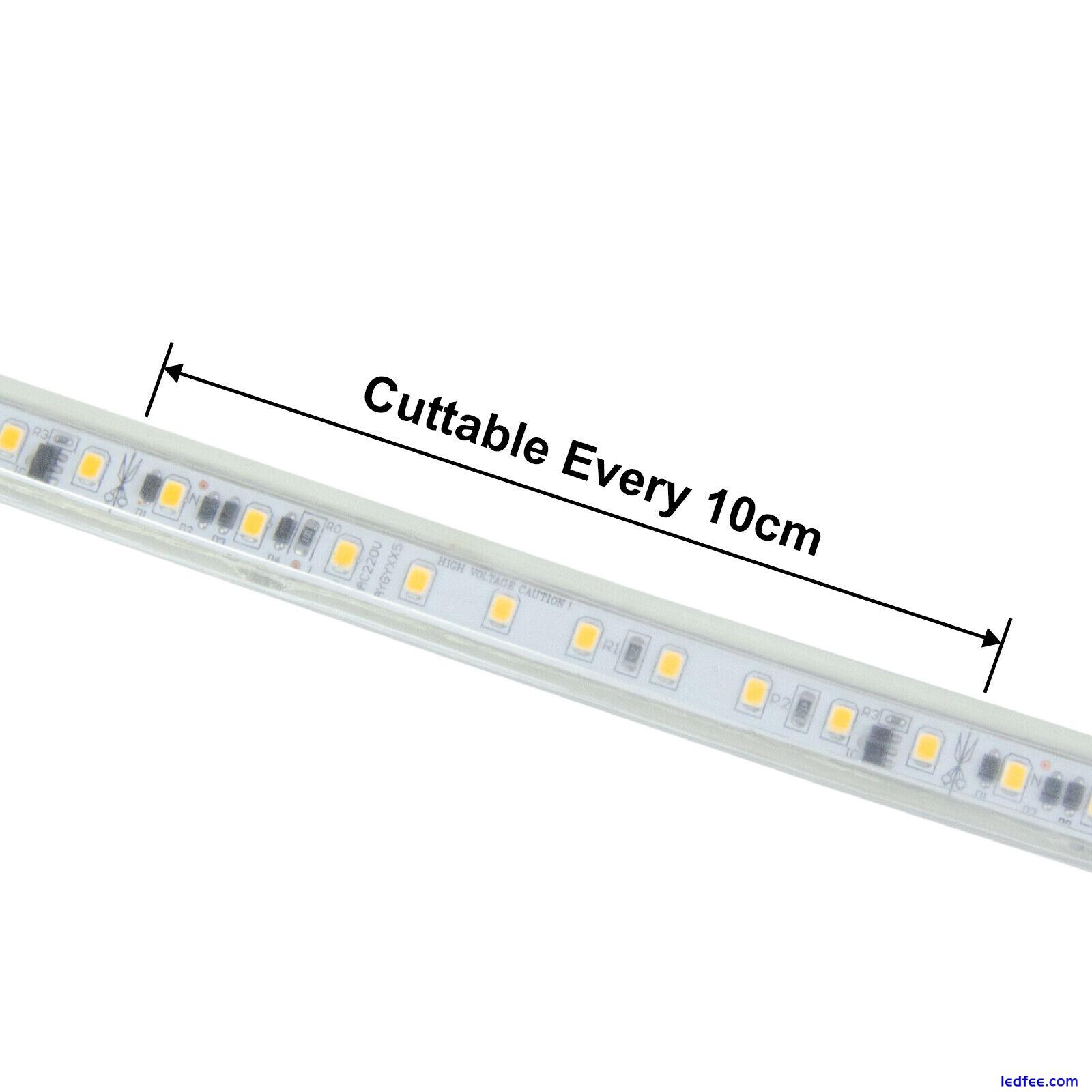 High Voltage AC 220V-240V 2835 LED Strip Lights IP65 Tape Cabinet/Shelf Lights 5 