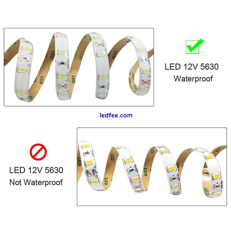 LED Strip Light Home Lighting 5630 SMD White/Warm White Waterproof 1M 3M 5M 12V 1 