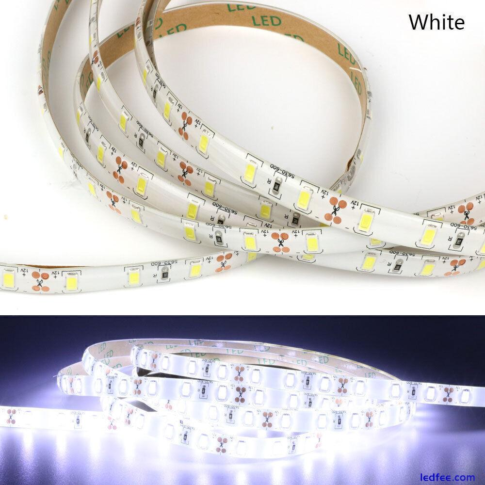 LED Strip Light Home Lighting 5630 SMD White/Warm White Waterproof 1M 3M 5M 12V 0 