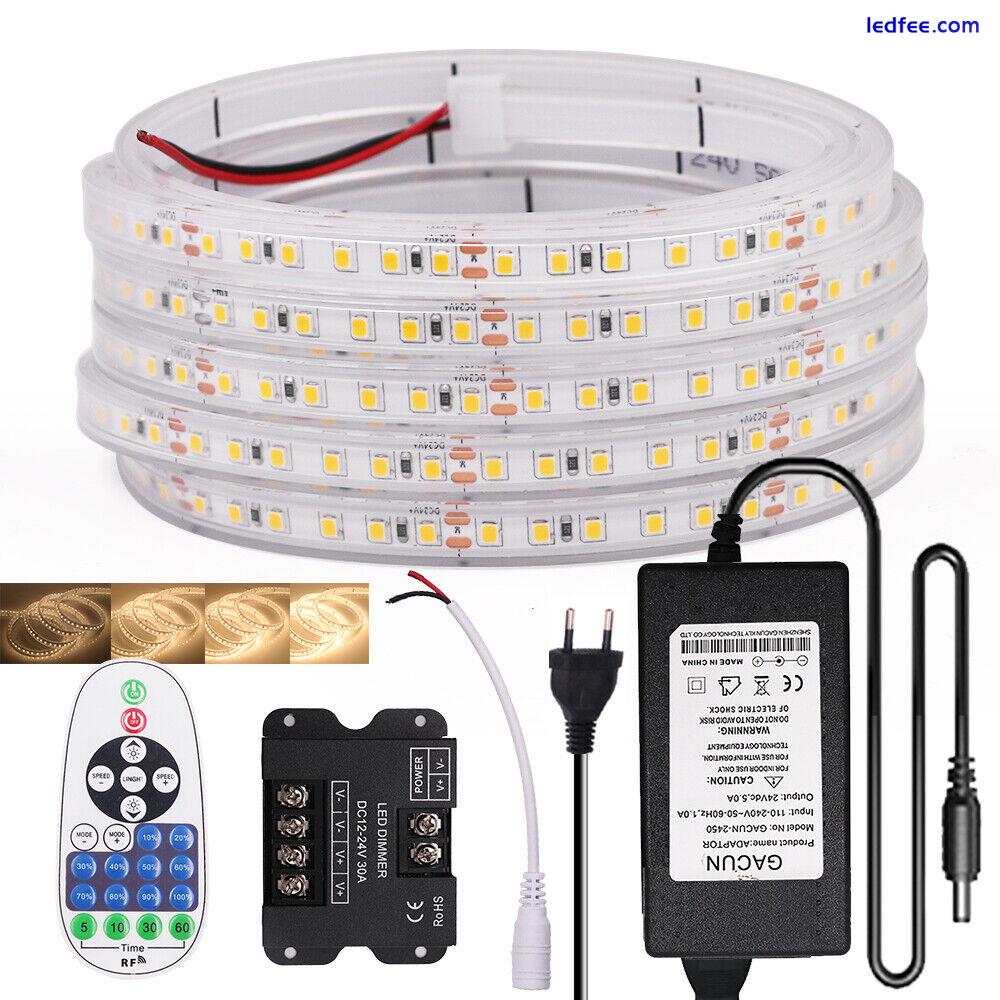 12V LED Strip Lights Waterproof IP67 Flexible Rope+Dimmer Controller+UK/EU Plug 0 