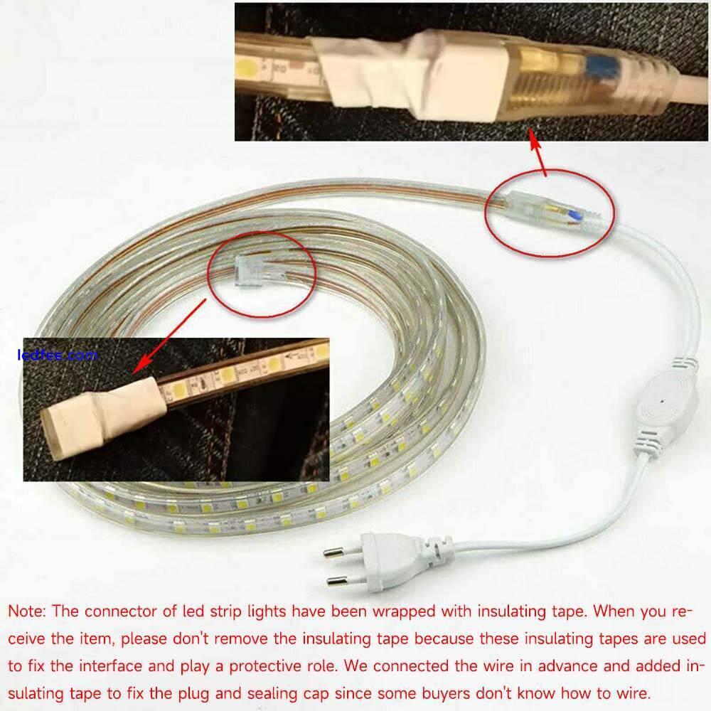 LED Strip lights 220V 1M-20M 5050 60leds/m Flexible tape rope Light Waterproof 1 