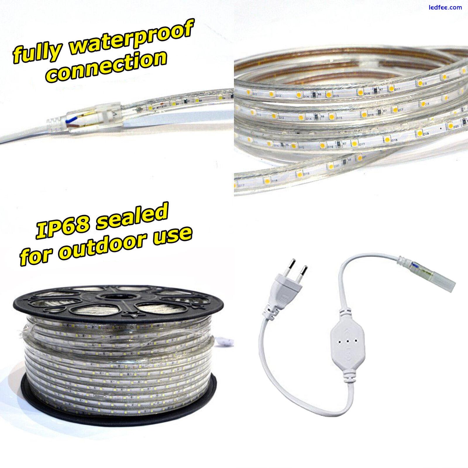 LED Strip lights 220V 1M-20M 5050 60leds/m Flexible tape rope Light Waterproof 3 