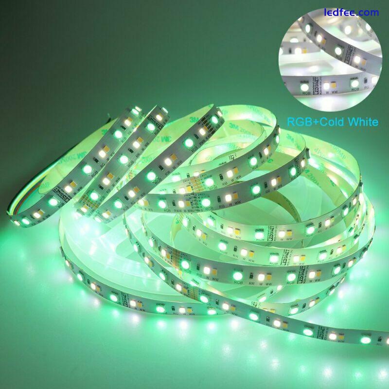 SMD 5050 RGB CCT LED Strip Waterproof 12V 24V CCT RGBW white string light 1m 5m 5 