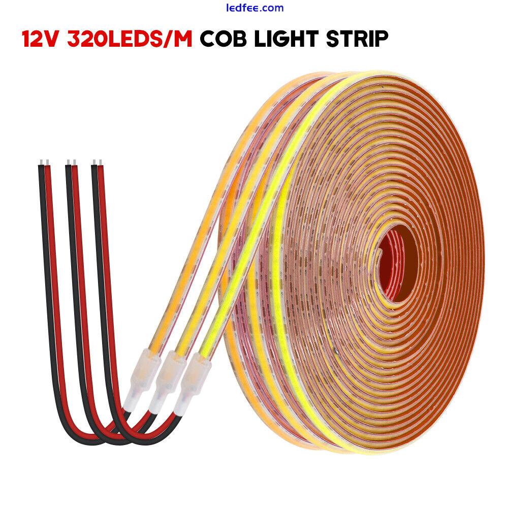 COB LED Strip Light Flexible Waterproof IP68 Tape Lights DIY Lighting 12V 24V 1 