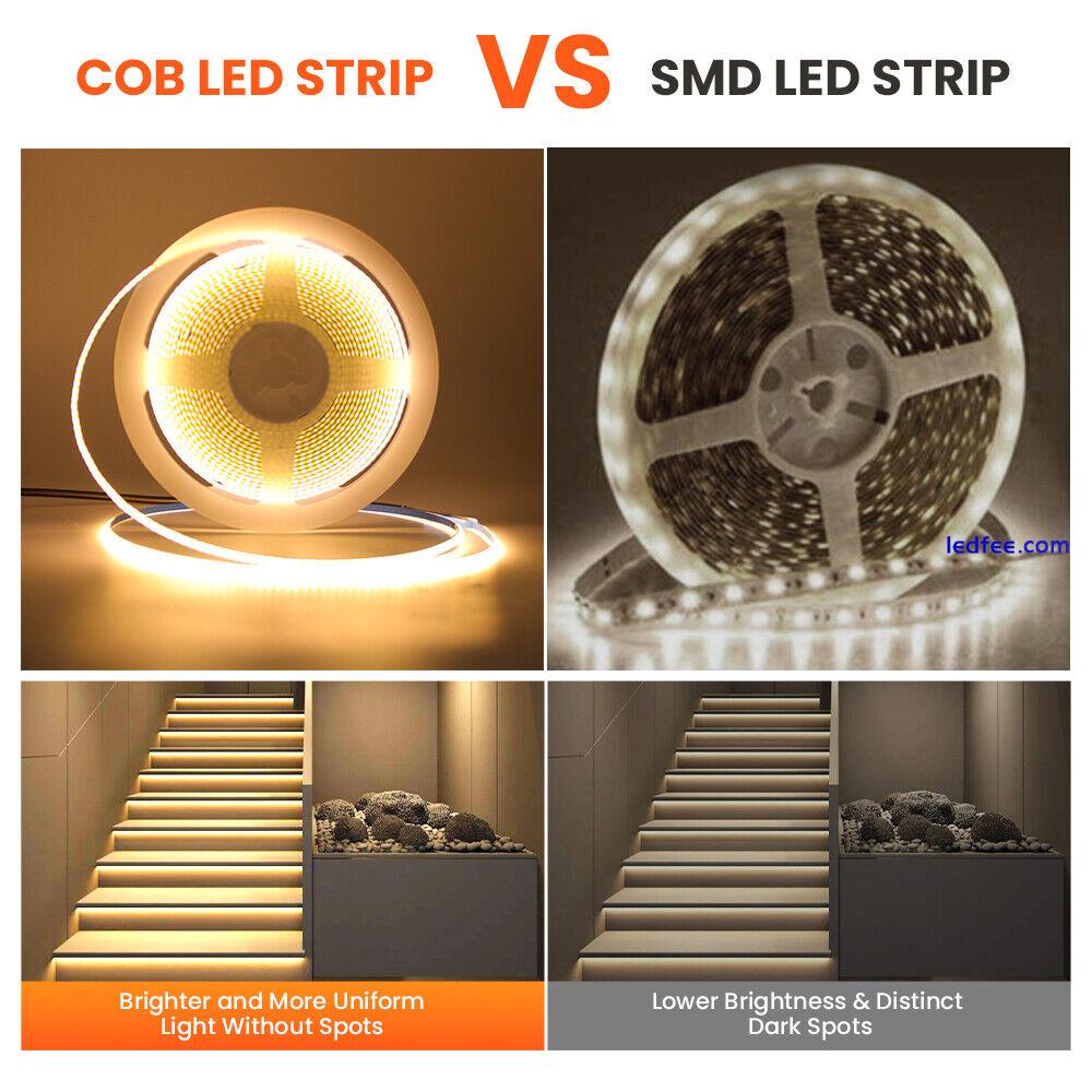 Ultra Thin COB LED Strip 5V 3mm Width Flexible Tape Light 320LED/m Self Adhesive 2 