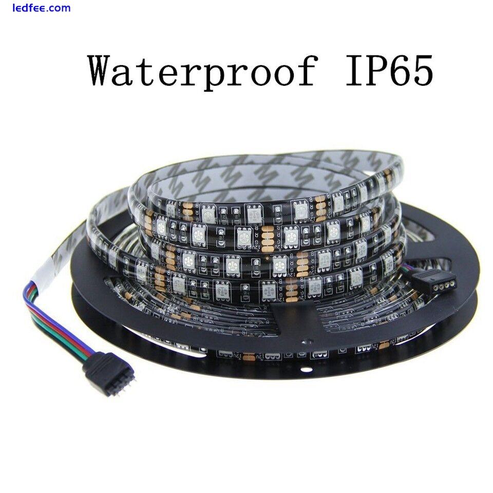 12V LED Strip light 5050 smd Black PCB RGB RGBW RGBWW Flexible tape rope lamp  3 