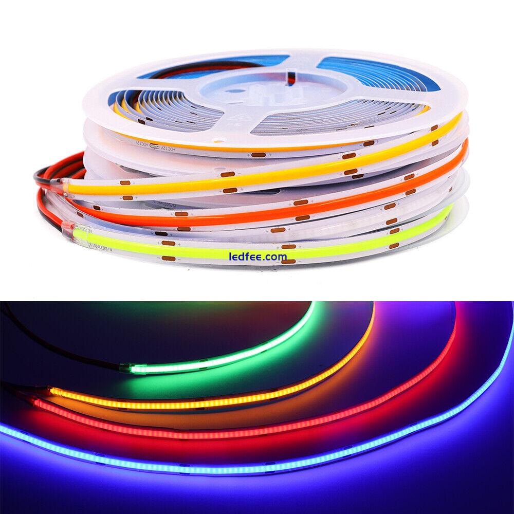 12V 24V COB LED Strip Light Flexible Tape Lights Home DIY Lighting White Warm 0 