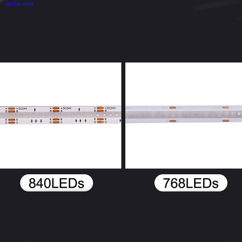 High Density Flexible rgb COB LED Strip Lights Tape Rope Cabinet Kitchen Light 1 