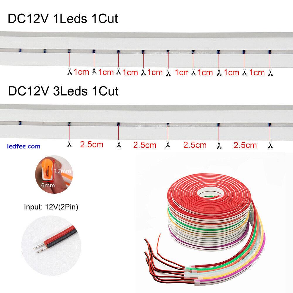 5/12/24V 2835 Flexible LED Strip LIGHT Waterproof Neon Lights Silicone Tube LAMP 2 