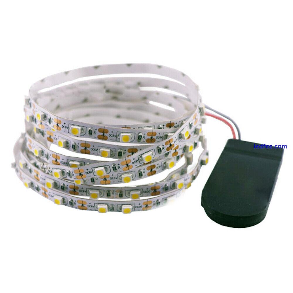 Button Battery Powered LED Strip Light 2835 SMD 5V DC 60LED/M Flex LED Tape 0 