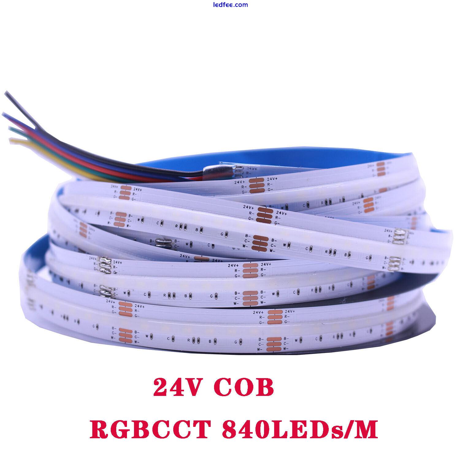 High Density RGB+CCT rgbw rgb cct Cob Led Strip Light Flexible Linear Dimmable 5 