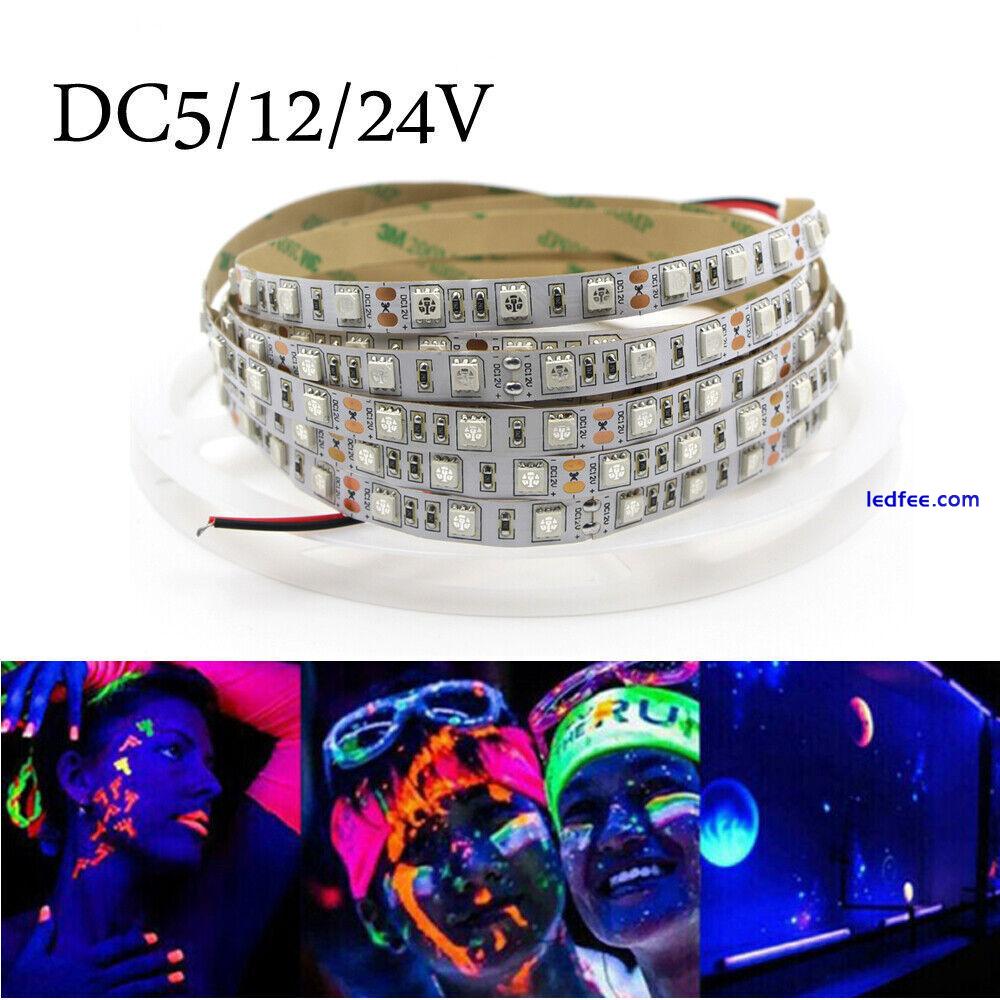 UV led strip light 395-405nm 5050 60/120led/m Flexible blacklight string 12/24V 3 