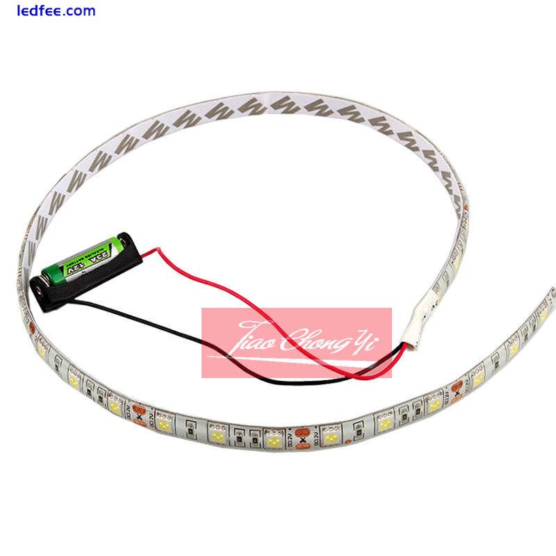 Battery Powered LED Strip 5050 SMD 50CM White Waterproof Flexible LED Strip 1 
