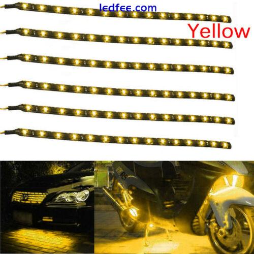 2/6PCS Waterproof DC 12V Motor LED Strip Underbody Lights For Car / Motorcycle 5 