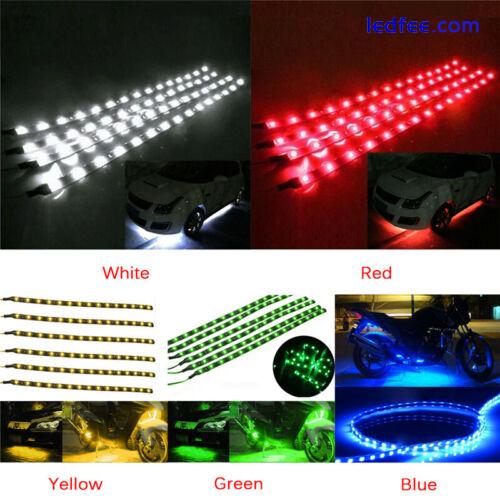 2/6PCS Waterproof DC 12V Motor LED Strip Underbody Lights For Car / Motorcycle 2 