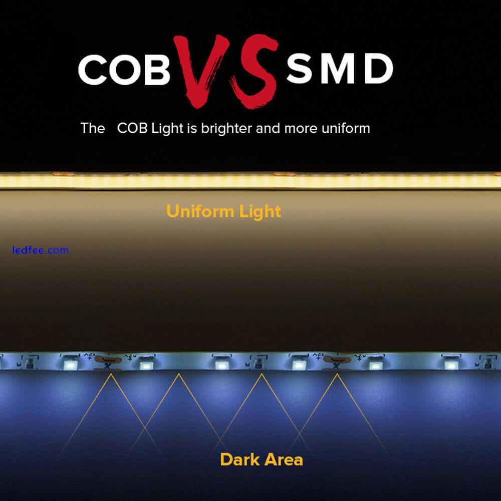 12V LED Strip COB Narrow LED Tape Light 4mm Width Bandlight For Car Romm Decor 5 
