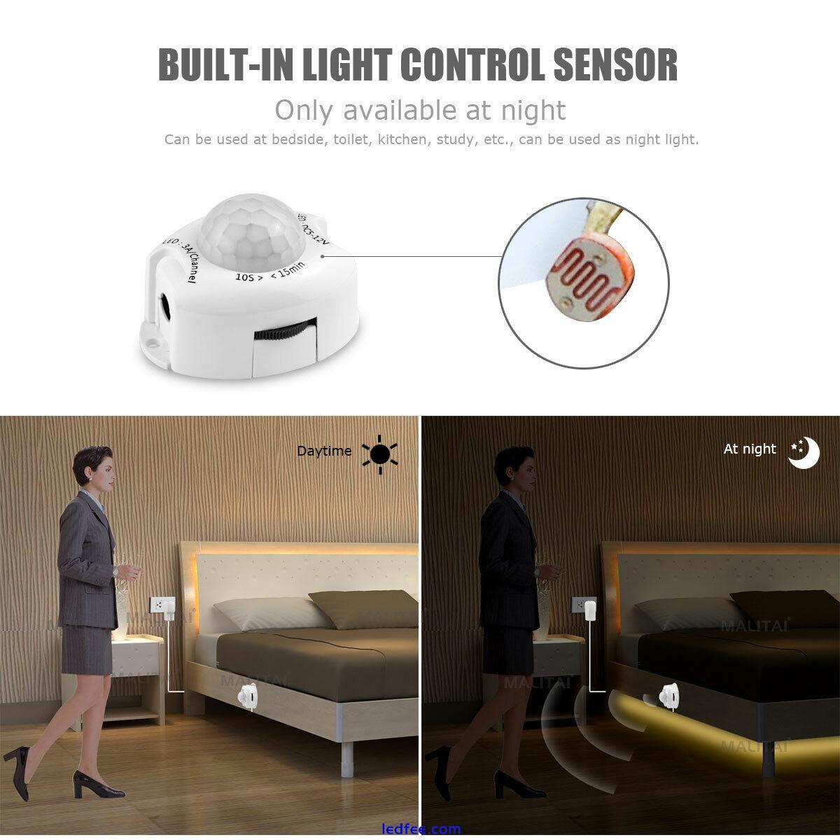 1M 5M LED Wireless PIR Motion Sensor Wardrobe Cabinet LED Strip Light for Bed TV 0 