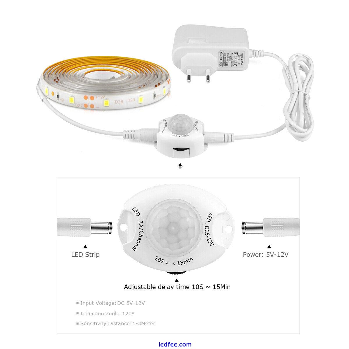 1M 5M LED Wireless PIR Motion Sensor Wardrobe Cabinet LED Strip Light for Bed TV 1 