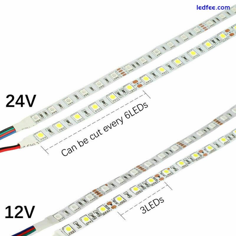 LED Strip RGB 12V 24V 5050 SMD 60LEDs/m LED Light strip 5 M DC 12 24 V Volt leds 1 