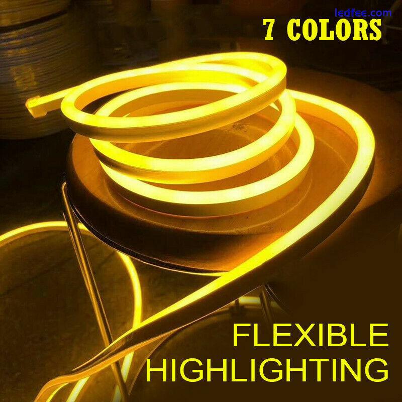 12V SMD 2835 Flexible LED Strip Waterproof Neon Lights Silicone Tube 1m-5m Lamp 1 