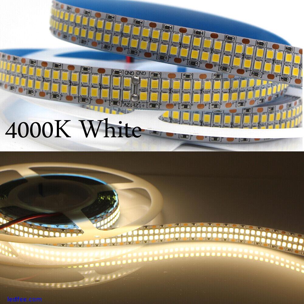 12V 24V Double Row LED Strip 2835 480leds/m Flexible Tape Light Kitchen Lamp 5 