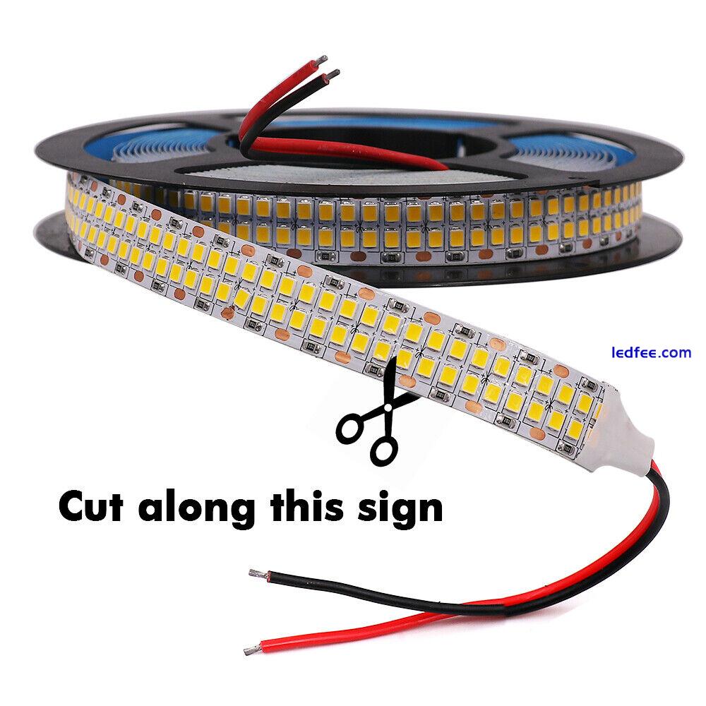 12V 24V Double Row LED Strip 2835 480leds/m Flexible Tape Light Kitchen Lamp 4 