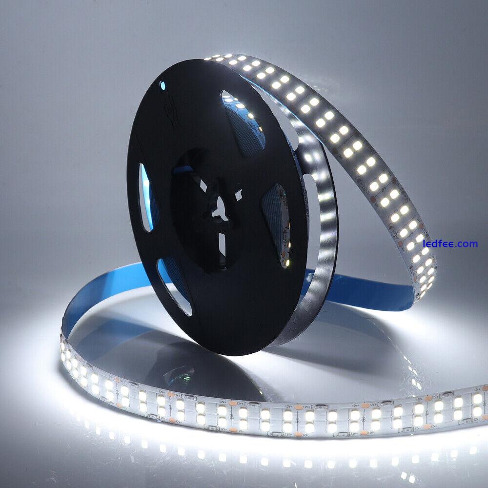 12V 24V Double Row LED Strip 2835 480leds/m Flexible Tape Light Kitchen Lamp 3 