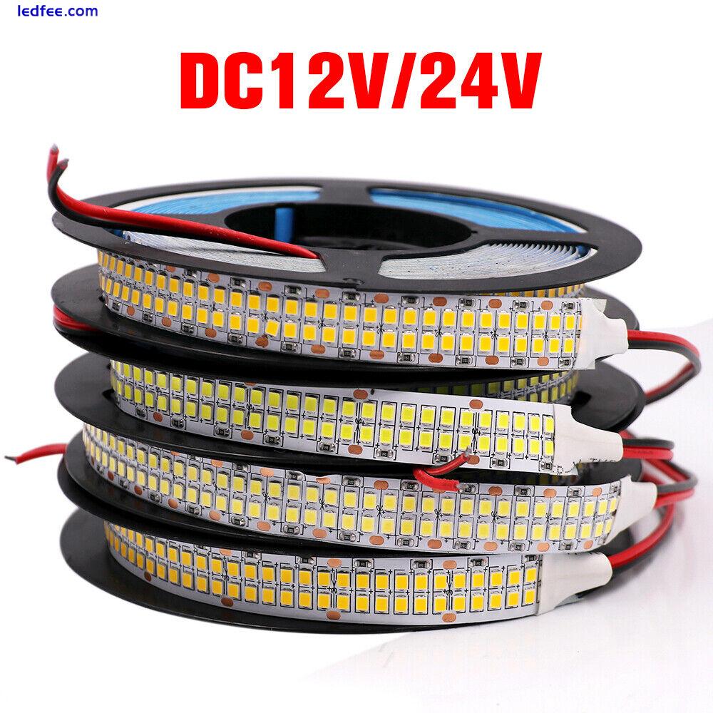 12V 24V Double Row LED Strip 2835 480leds/m Flexible Tape Light Kitchen Lamp 2 