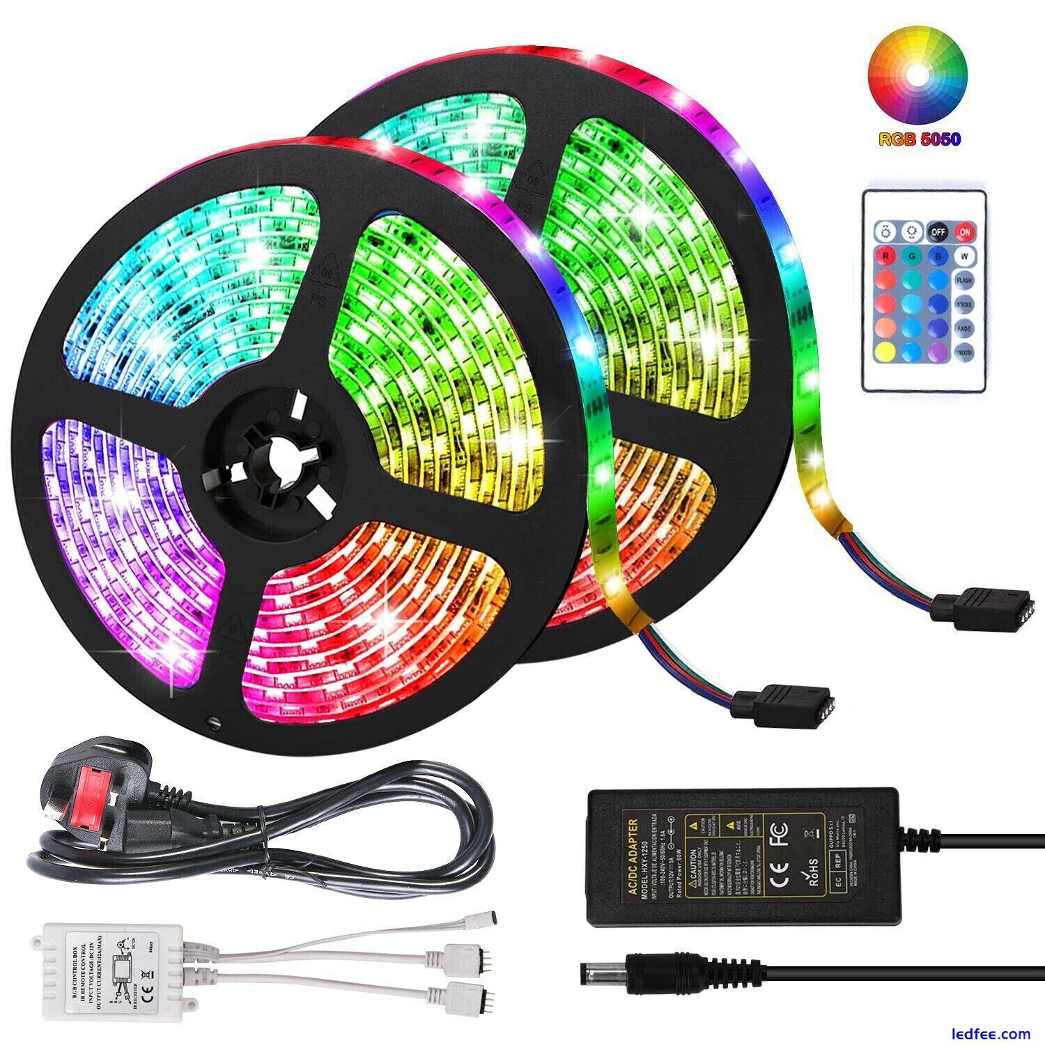 5050 RGB Cool Warm White LED STRIP LIGHTS 5-10M COLOUR CHANGING FLEXIBLE TAPE  1 