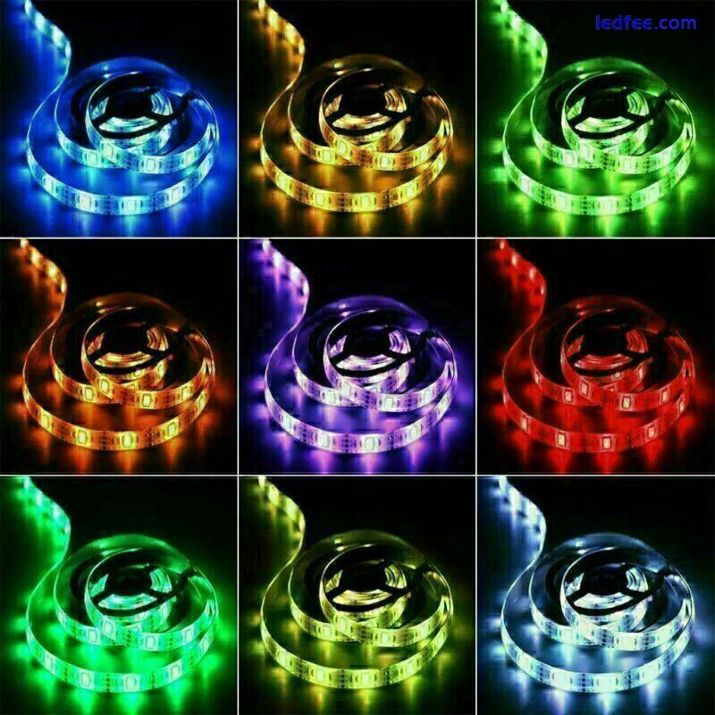 5-30M LED Strip 5050 RGB Lights Colour Changing Tape Cabinet Kitchen Lighting UK 1 