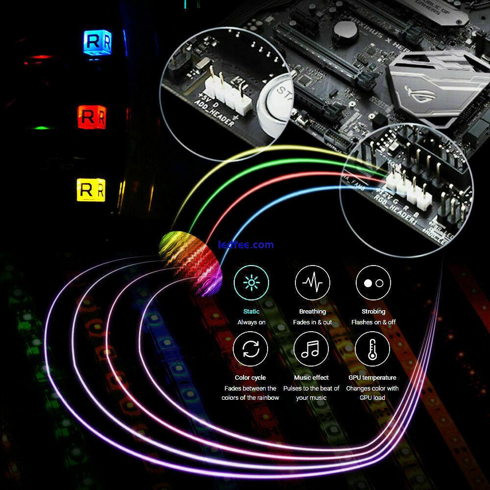 4pin 12V Led Strip light RGB Headers PC Computer Case Mainboard Control Panel 2 