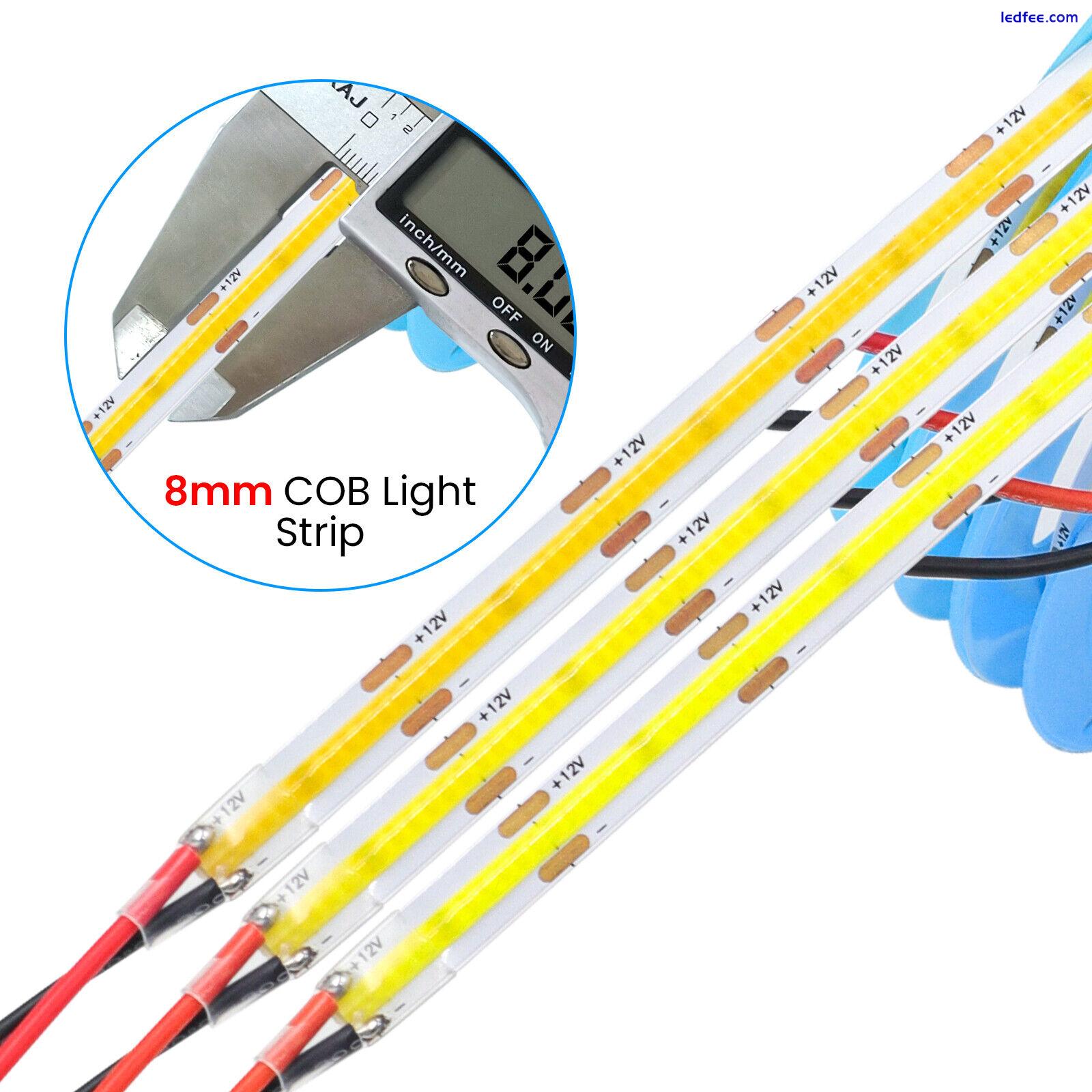 24V High Density COB LED Strip Lights Flexible Tape Rope Cabinet Kitchen Light 0 