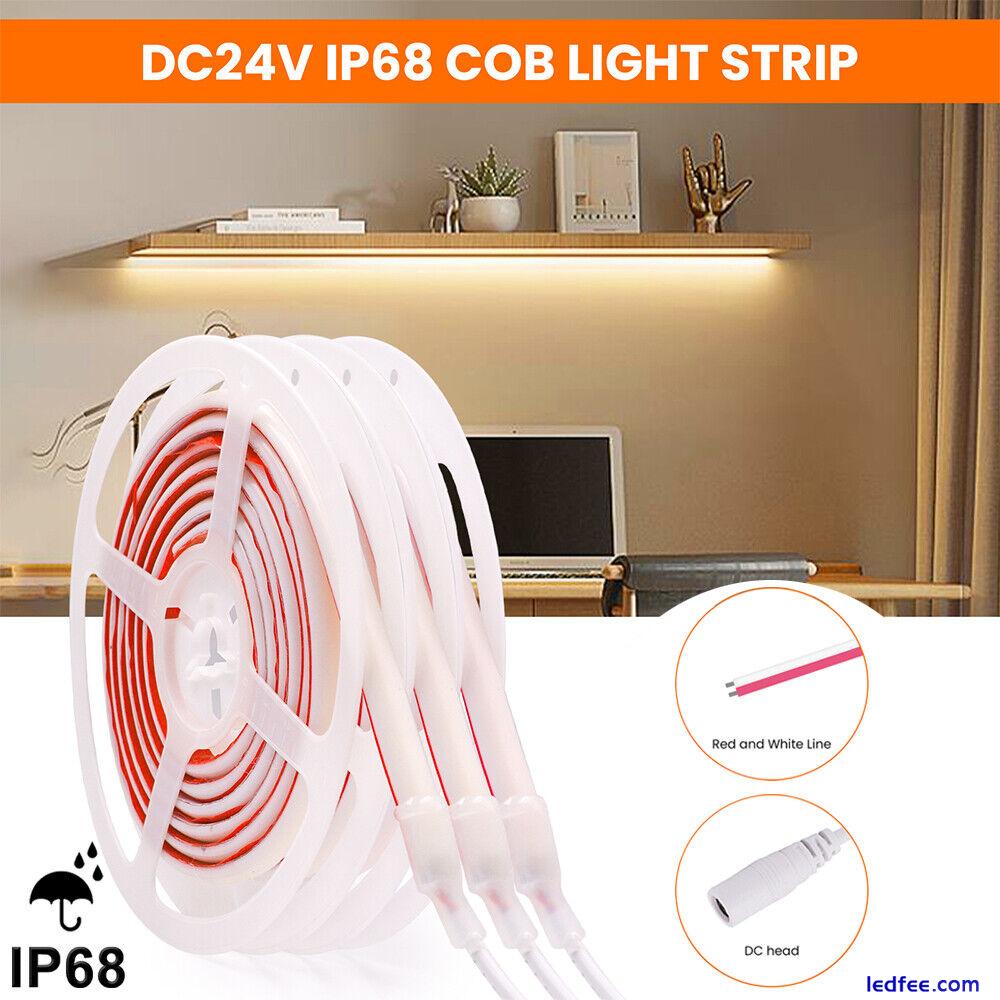 0.5-20M COB LED Strip Neon Flex Rope Light 12V 24V IP68 Waterproof Tape Rope UK 1 