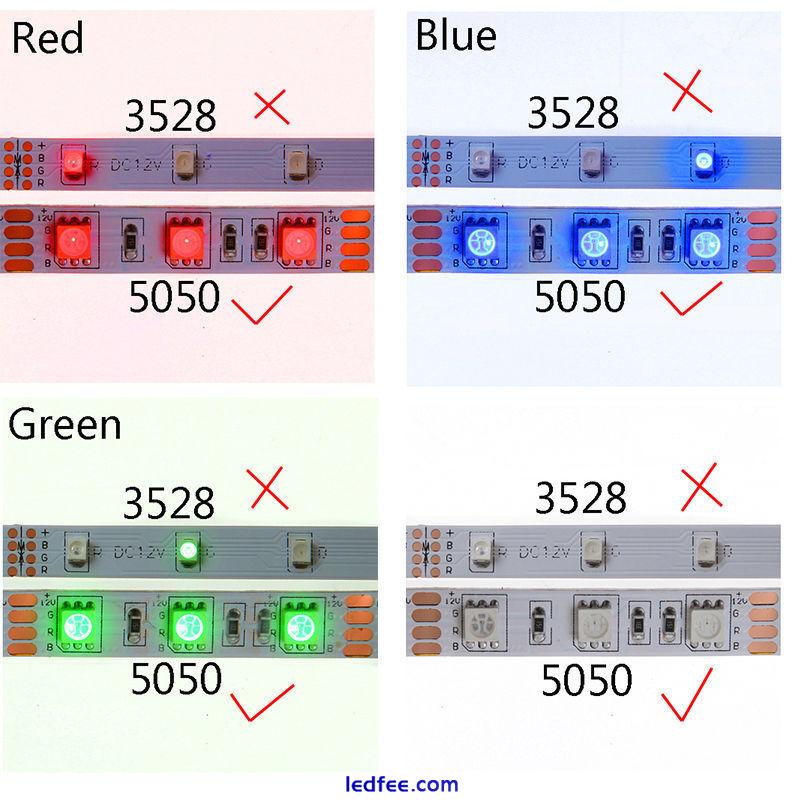 RGB LED STRIP LIGHTS COLOUR CHANGING UNDER CABINET KITCHEN LIGHTING SMD 5050 4 