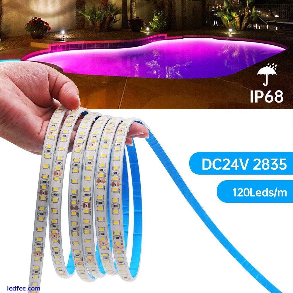 24V LED Strip Lights Waterproof IP68 Tape Rope Self Adhesive Outdoor Lighting UK 1 