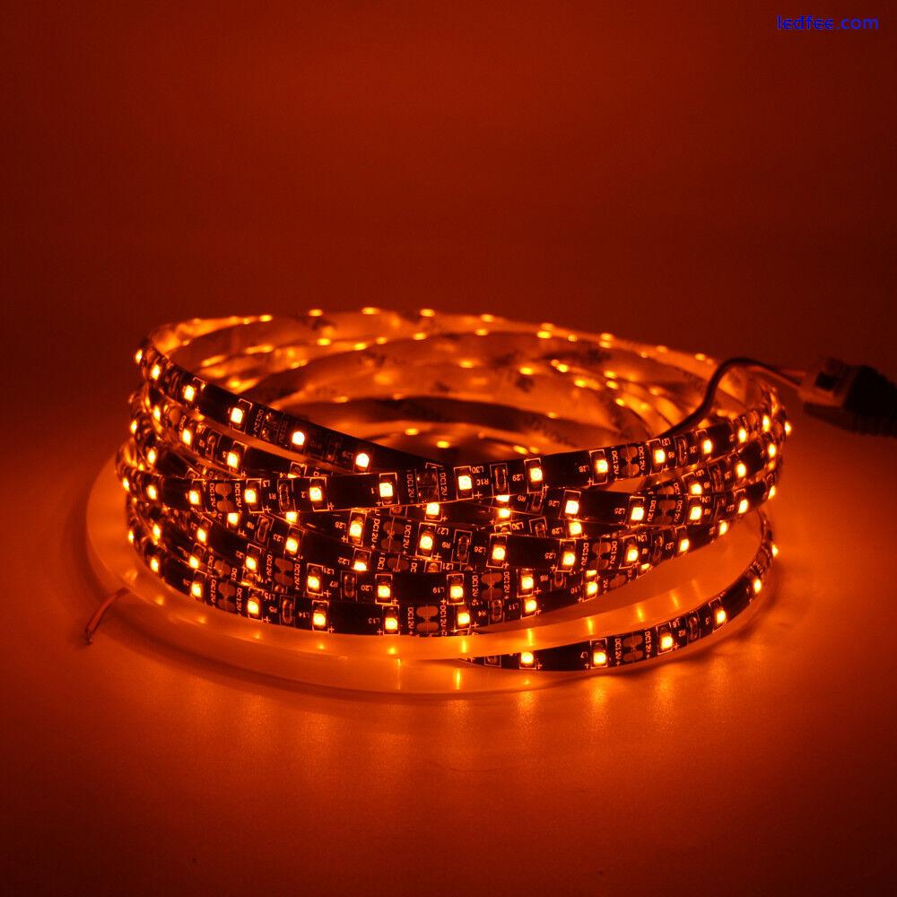 LED Flexible Strip Light 5050 SMD reel Orange 5M Waterproof string tape lamp 12V 1 