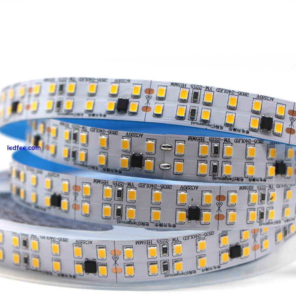 Double row  120led/m 240led/m 5M/20m 2835 SMD LED Strip Light 220V Kitchen lamp 2 