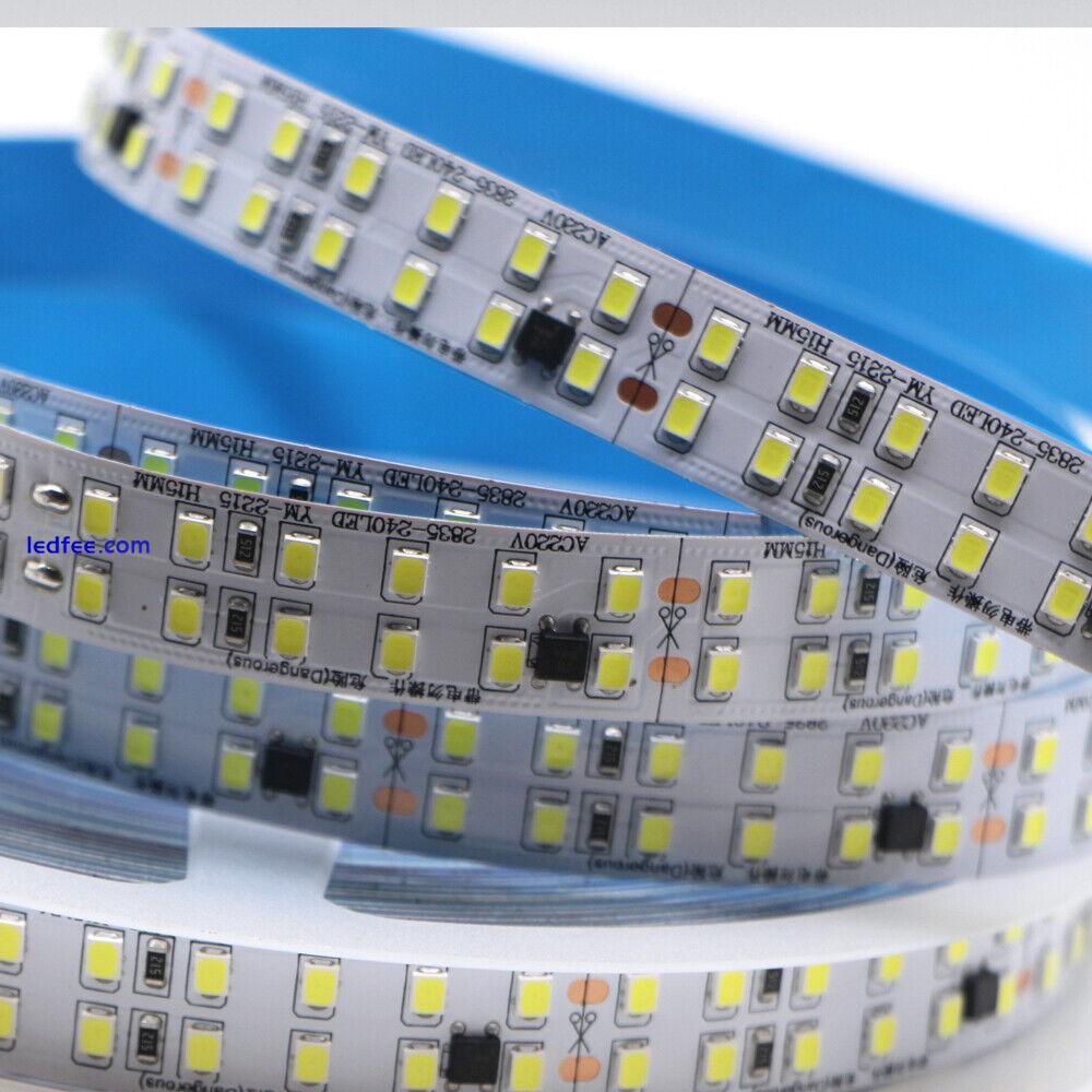 Double row  120led/m 240led/m 5M/20m 2835 SMD LED Strip Light 220V Kitchen lamp 3 