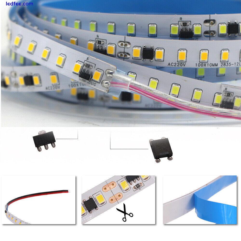 Double row  120led/m 240led/m 5M/20m 2835 SMD LED Strip Light 220V Kitchen lamp 5 