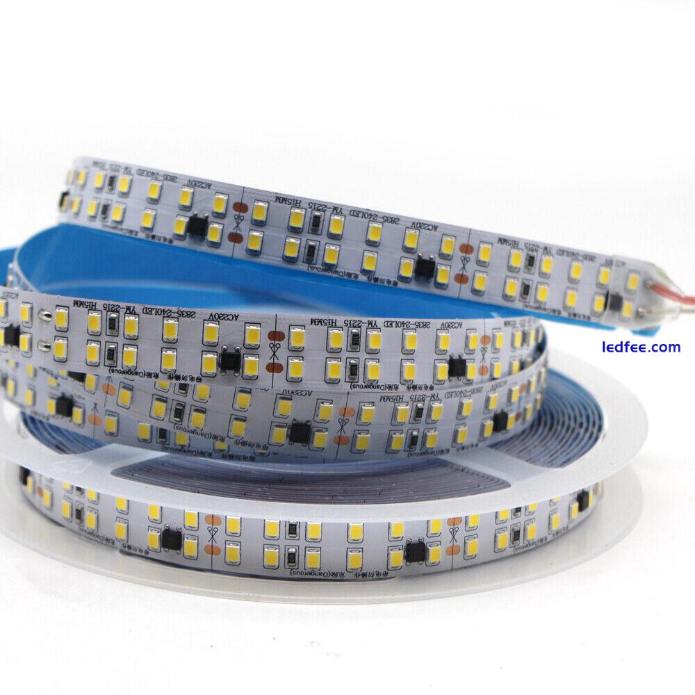 Double row  120led/m 240led/m 5M/20m 2835 SMD LED Strip Light 220V Kitchen lamp 1 