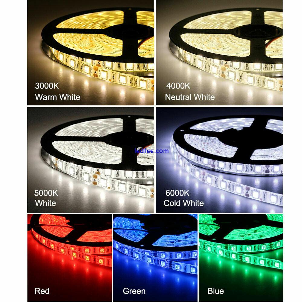 1/5m SMD 5050 LED Flexible Tape Strip Light DC12V 60leds / m RGB CCT RGBW RGBWW 0 