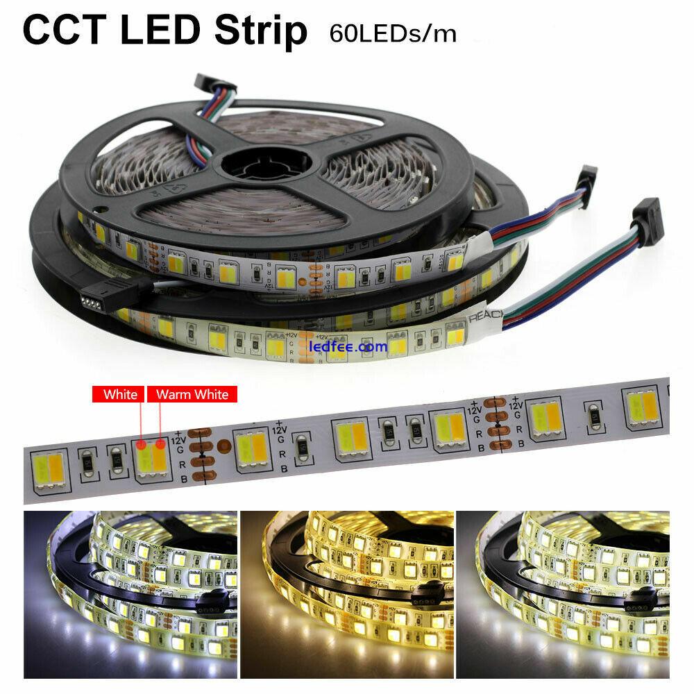 1/5m SMD 5050 LED Flexible Tape Strip Light DC12V 60leds / m RGB CCT RGBW RGBWW 2 